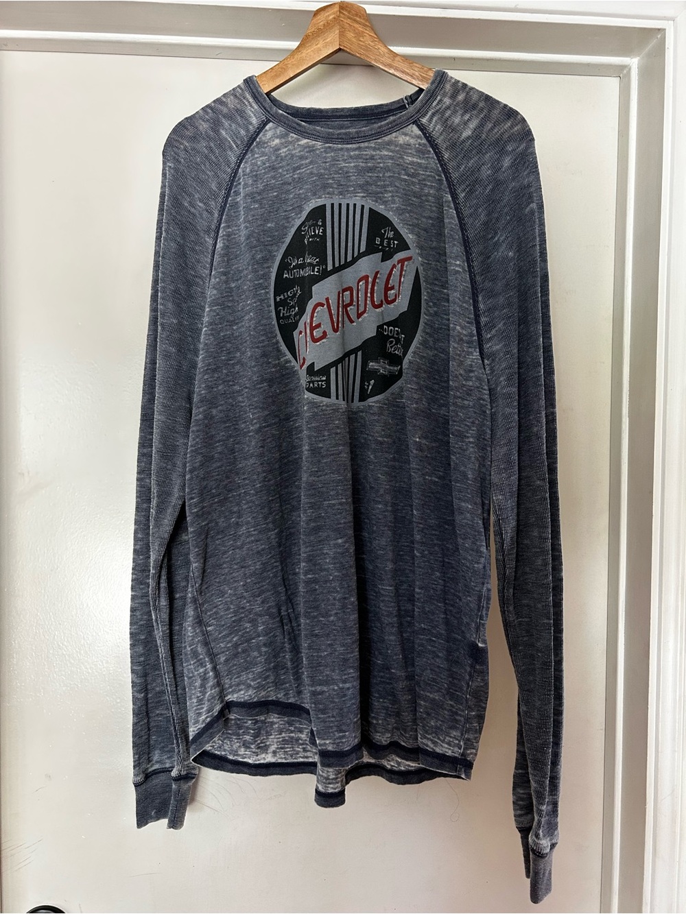Lucky Brand Charcoal Grey Long-Sleeve Graphic Crewneck